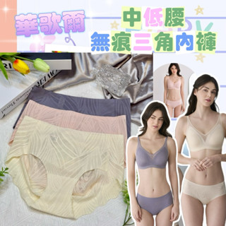 華歌爾7 Day無鋼圈 M-3L中低腰三角褲NS2333 無痕內褲 全蕾絲內褲 夏天好搭配 安定不移位
