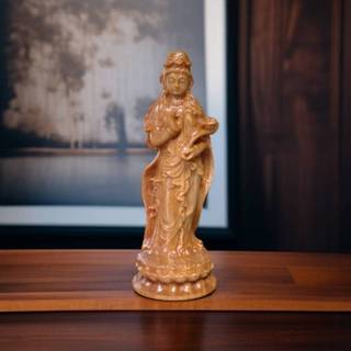 如意觀音站披風 實木雕刻 觀音木雕 觀世音菩薩 觀音菩薩 觀音佛像 觀音佛祖 廟會模型神尊 模型神像 模型神尊 神明公仔