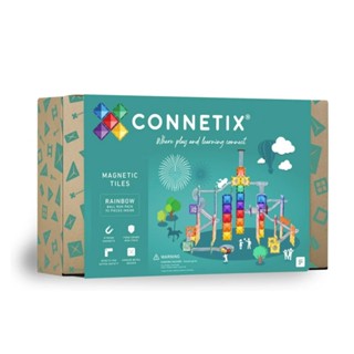 澳洲 Connetix 彩虹磁力積木-滾球軌道組(92pc)聖誕禮物|磁性積木|磁力片【麗兒採家】