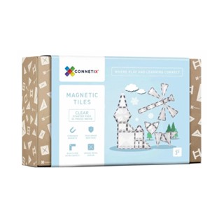 澳洲 Connetix 透明磁力積木-幾何圖形組(34PC)聖誕禮物|磁性積木|磁力片【麗兒採家】