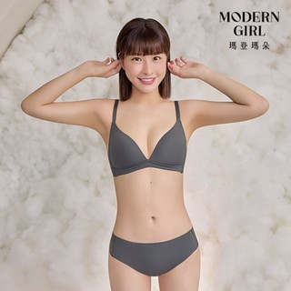 【瑪登瑪朵】QQ雲 低腰寬邊三角無痕內褲 M-XL(鐵石灰)