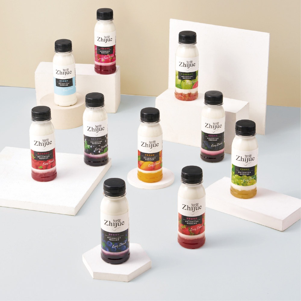 【知覺】知覺優格飲4瓶 (藍莓X1 草莓X1 葡萄X1 黑醋栗X1)｜官方旗艦店