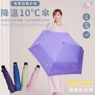 雨之戀 降溫10度鈦金奈米自動傘 紫葵-自動傘 雨傘 摺疊傘 折疊傘 防曬 涼感 抗紫外線 抗UV 降溫 出國必備 旅行