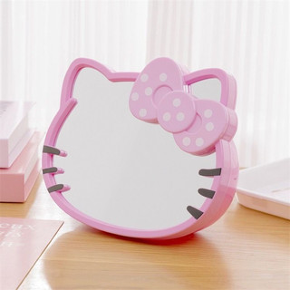hello kitty化妝鏡 自帶收納盒 桌面梳妝鏡梳妝盒 可愛台式化妝鏡 凱蒂貓鏡子 可愛化妝鏡 KITTY周邊商品