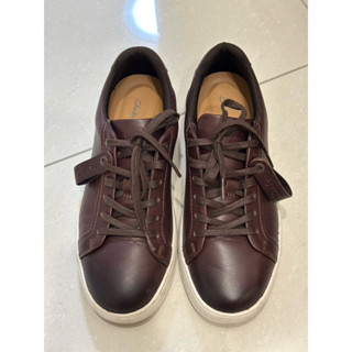 Clarks 男鞋 皮革休閒鞋 咖啡棕 US8 EU41 JP25.5 二手好鞋