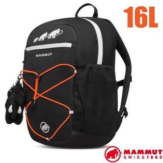 【MAMMUT 長毛象】兒童 男童 女童 登山健行後背包 16L First Zip 書包 上學包/黑 01530