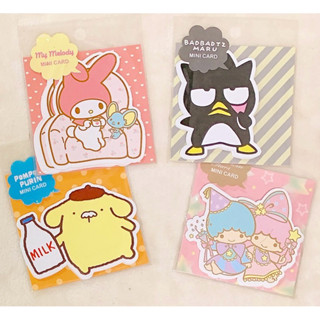 Sanrio三麗鷗 美樂蒂/雙子星/布丁狗/酷企鵝 造型mini Card/禮物卡/卡片 市價：40元