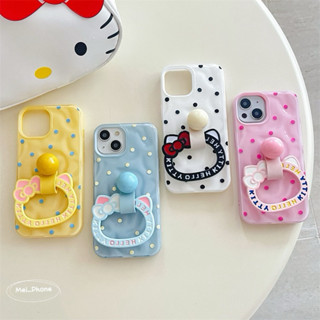 iPhone16 16pro 16promax 15/14/13 pro 皺褶紋 波點 Kitty 指環扣 手機殼