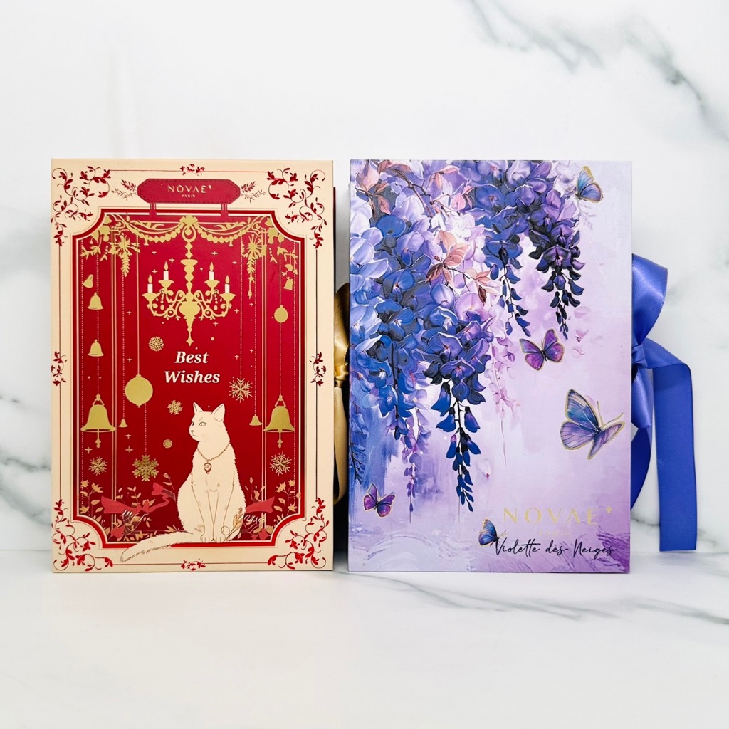 NOVAE+ 貓咪家族系列禮盒(淡香精50ML+淡香精12ML) (紫藤若雪/聖誕貓咪) #紫羅香水