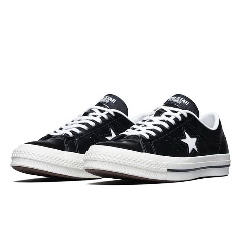 二手 CONVERSE ONE STAR HANBYEOL OX 男女休 閒鞋 皮革 165741C 黑