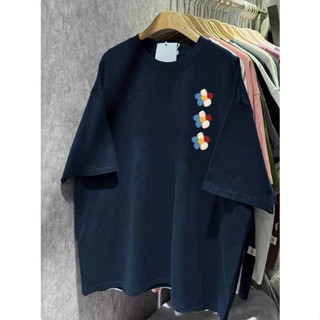 【董小姐】夏日清爽穿搭~ 純棉 短袖上衣 情侶裝 字母印花 美式復古上衣 白色 t恤女 潮流衣服 女生上衣 情侶上衣