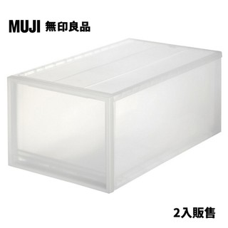 【MUJI 無印良品】PP衣裝盒/深/2入