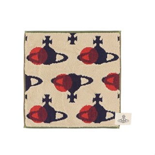 日本 Vivienne Westwood 星球圓點刺繡毛巾手帕-綠 25x25cm (JN1104)