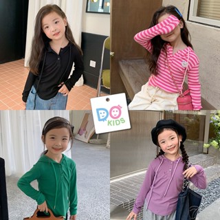 DO Kids童裝 臺灣現貨-韓版連帽潮T 女童裝 秋冬季新品 兒童 中小童 大童 長袖 上衣 T恤 休閒 舒適