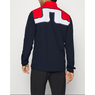 J.Lindeberg🌞Hybrid Jacket 男防水大LOGO風衣外套 (深藍/紅色)