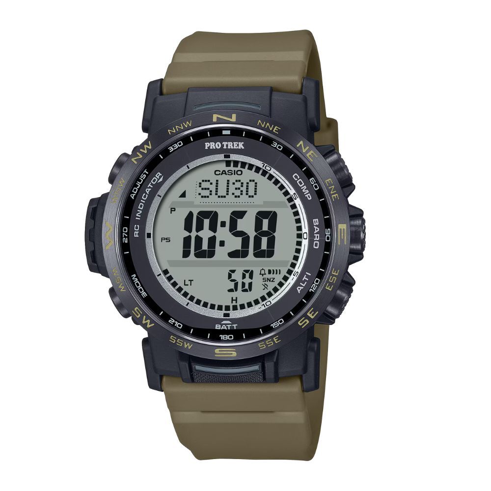 【CASIO 卡西歐】PRO TREK 電波 太陽能電力 三重感應器 戶外探險 PRW-35LD-5_44.6mm