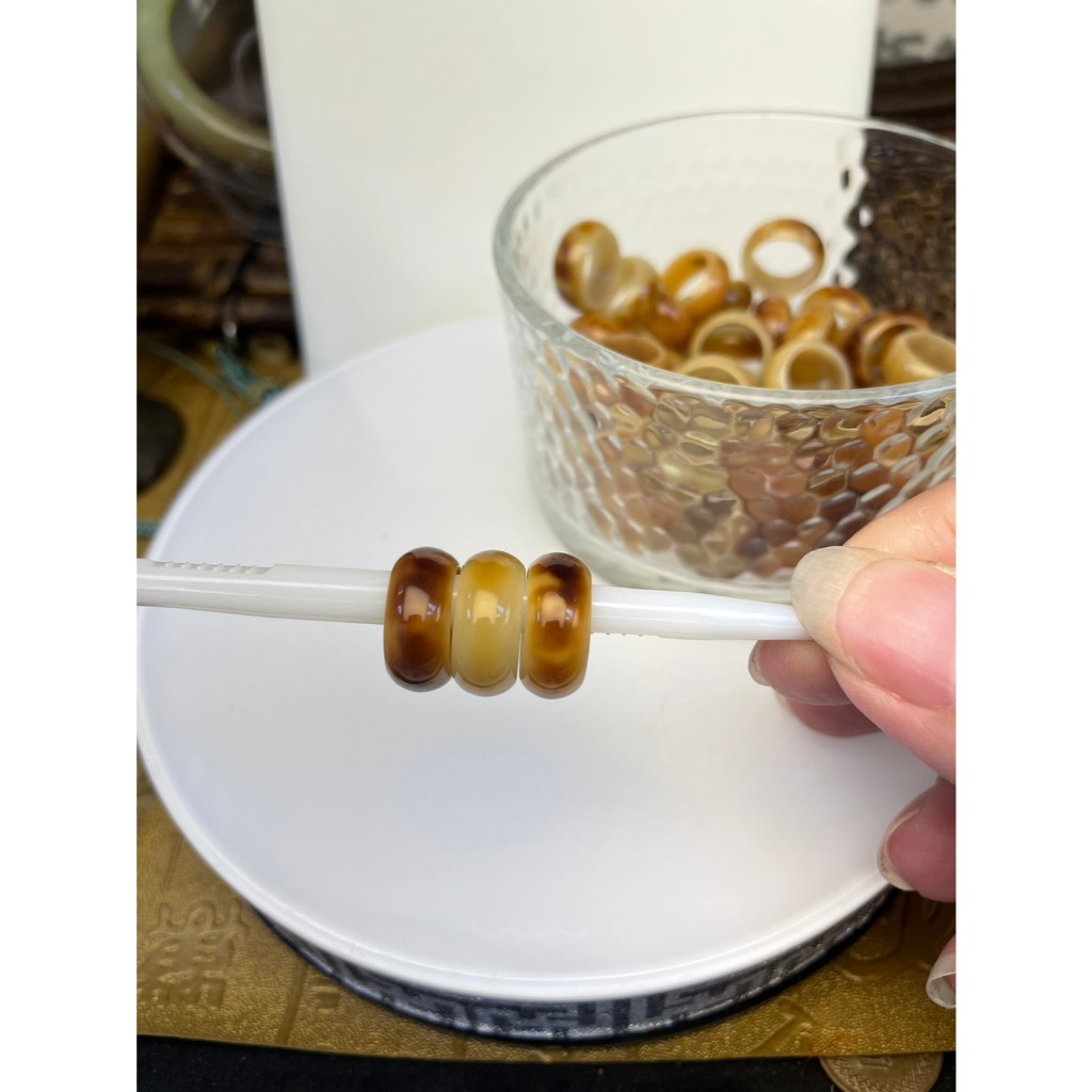 眼緣坊 天然 風化 菩提根 蜜糖琥珀色 跑環 有奶香味可炭烤變色 台灣高雄鳳山實拍現貨即出 diy