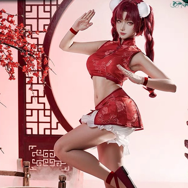 台灣出貨🎀 魔法少女小圓 佐倉杏子cos服 佐倉杏子 佐倉杏子旗袍 佐倉杏子服裝 魔法少女 小圓 二次元 cosplay