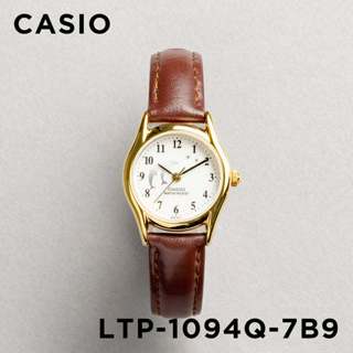【金臺鐘錶】CASIO卡西歐 LTP-1094Q-7B9(女錶)小錶徑(皮錶帶)(海豚x數字面)指針款 韓國流行百搭