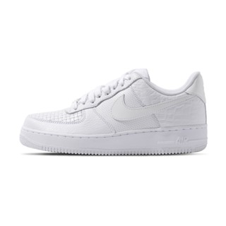 Nike Air Force 1'07 LX 男 白 休閒 皮革 編織 鱷魚紋 透氣 運動 休閒鞋 HF2893-100