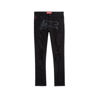 ICECREAM ASH JEANS (CHOCOLATE FIT) 彈性牛仔長褲 合身版型 黑灰