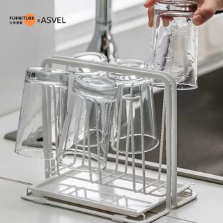 杯架【日本ASVEL】家用 倒掛茶杯 玻璃杯 咖啡杯 瀝水架 放杯子 收納置物架