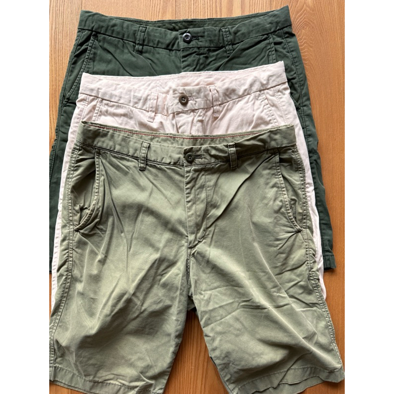 UNIQLO短褲 🩳長50 31腰x3 件一起出售！九成新！🚚24hrs