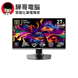【驊哥電腦】MSI 微星 MPG 272URX QD-OLED 平面電競螢幕