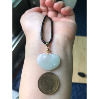 🌸小禾翡翠🌸 緬甸玉天然A貨翡翠玉墜 糯冰種 淡淡綠 如意 萬事如意