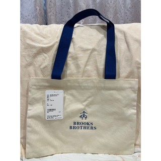 【可議價】全新 BROOKS BROTHERS 布克兄弟 美國運通 生日禮 撞色 橫式 籤言 托特包 帆布包 側肩背包