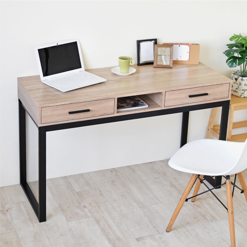 HOPMA工業風二抽一格書桌 台灣製造 工作桌 抽屜 收納 電腦桌 辦公桌E-GS9033