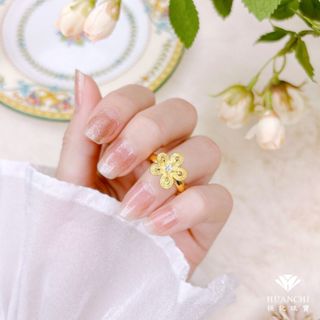 【桓記珠寶銀樓】 J’code 真愛密碼 春花 黃金戒指
