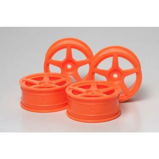 boyshobby TAMIYA 49423 限定橘色1/10房車五爪框OFFSET 0(4入)