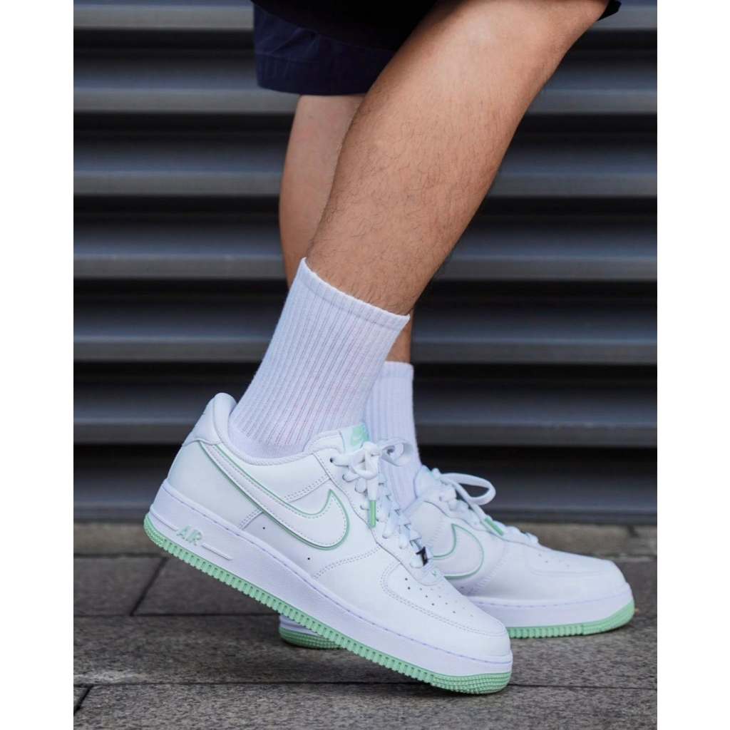 ☆CHIN代購☆ Nike Air Force 1 白綠滾邊 DV0788-105 皮革 現貨 原價3800