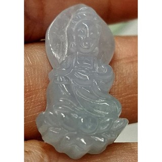 玉山老店 如意小觀音蓮花座吉祥如意擋煞法器安定身心靈附繩結 冰透紫綠翡翠緬甸玉A貨 招財避邪項鍊吊飾宜特價850