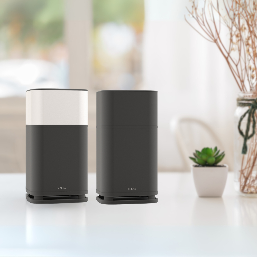 YFLife圓方 AIR6 Plus【2入組】空氣清淨機 奈米光觸媒+負離子雙效淨化器∣附最新18W變壓器