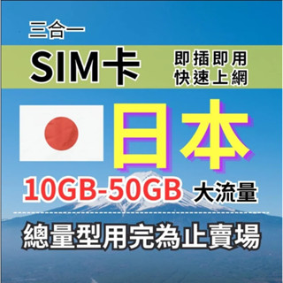 【實體卡】日本上網SIM卡｜【5-30天】 30-50GB總用量方案｜KDDI & SOFTBANK自由切換-J