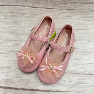 ［出清品］[ 展示品 ]《布布童鞋》BABYVIEW臺灣製粉色蕾絲花朵兒童公主鞋