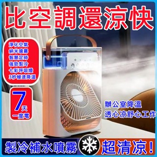 6H發貨 冷風扇 冷氣扇 水冷扇 冰霧空調扇 USB風扇 噴霧風扇 夜燈小風扇 空調電扇 加濕風扇 製冷小米風扇 風扇燈