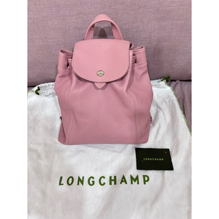 二手正品-Longchamp 乾燥玫瑰粉小羊皮後背包（斷貨款）