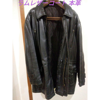 Generic LambSkin 日本製 小羊皮拉鍊翻領大衣 長板外套夾克 皮衣