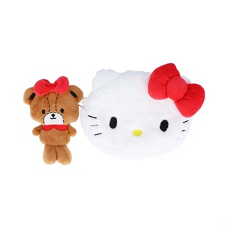 Sanrio三麗鷗 造型絨毛收納包2入組-Hello Kitty x Tiny Chum 78821