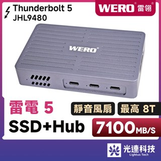 WERO 雷電 5 Hub + SSD 外接盒 Thunderbolt 120Gbps 80Gbps Dock 集線器