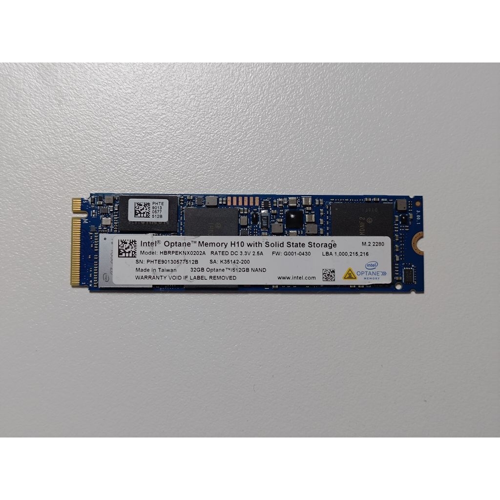 iNTEL OPTANE 512G SSD