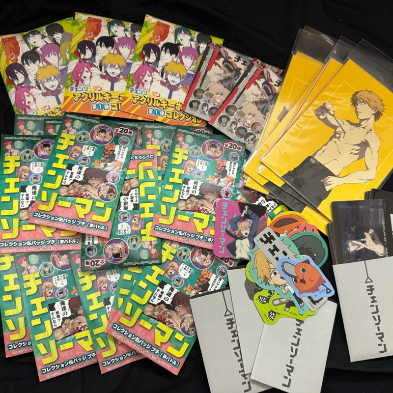 ［日版］鏈鋸人 Jumpshop 原畫徽章 鑰匙圈 貼紙 明信片 電鋸人 電次 波奇塔 淀治 早川 瑪奇瑪 帕瓦