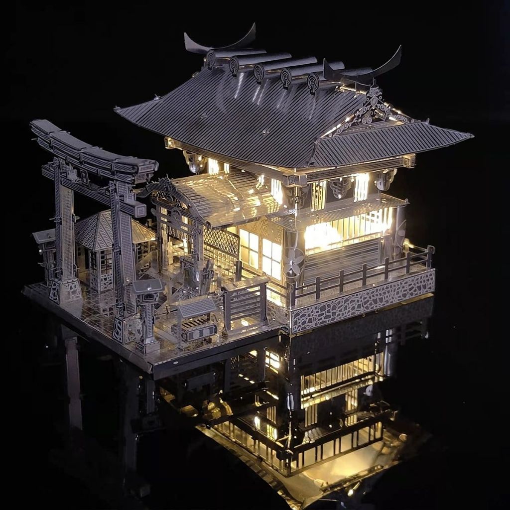 🔥隔日到貨🔥拼圖 立體拼圖 模型 拼裝模型 3D金屬拼圖模型 DIY手工製作 益智拼裝模型 建築拼圖 良願神社 交換禮物