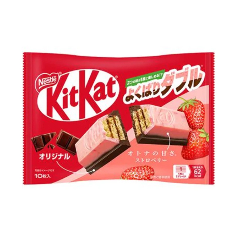Nestle雀巢 KitKat 草莓&原味雙重可可風味餅乾 116g【Donki日本唐吉訶德】