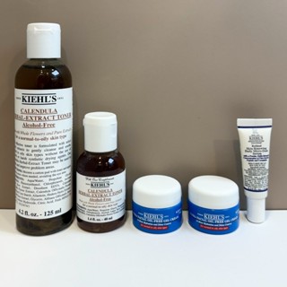 KIEHL'S 金盞花植物精華化妝水禮盒 125ml + 冰河醣蛋白吸油水感凝凍 7ml + A醇全能新生抗痕精華4ml