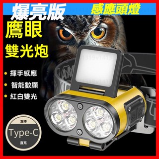 多功能感應頭燈 夜跑燈 跑步燈 多功能隨行燈 釣魚頭燈 工作頭燈 工地頭燈 頭燈 防水頭燈 戶外照明燈 登山露營燈 超亮
