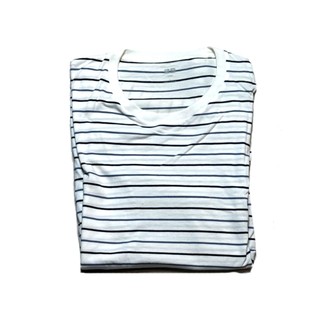 UNIQLO 條紋短袖上衣(白)